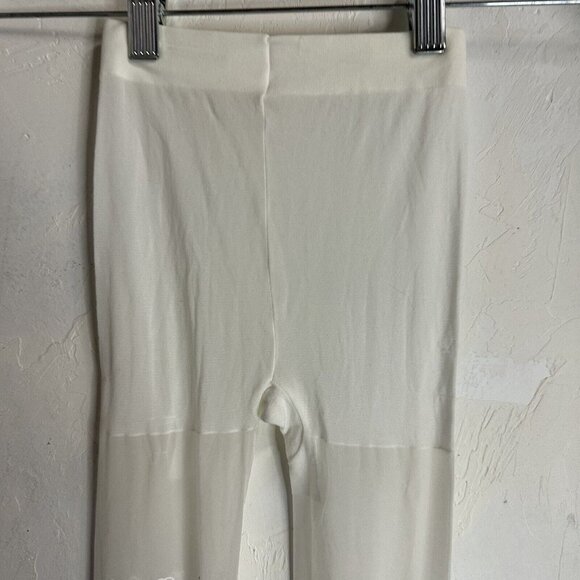 Chanel Womens Monogram Print Elastic Textured Slip-On Stockings White Size Small - Picture 2 of 9